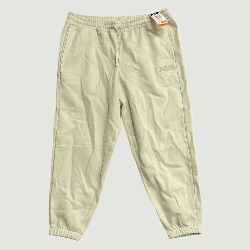 Puma Fleece Jogger Pants Women's XXL Cream Cotton/Polyester  M0334